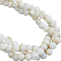9793: Beaded white opal  multistrand necklaces