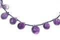 9795: purple amethyst  briolettes necklaces