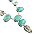 9811: Blue, Green turquoise  american-southwest necklaces
