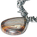 9818: Beaded black,brown hematite halloween necklaces