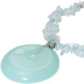 9842: Blue aquamarine  chipped necklaces