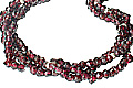9861: Beaded Maroon garnet contemporary necklaces