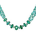 9866: Green apatite  chipped necklaces