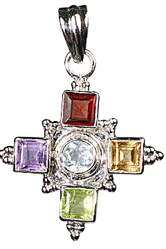 SKU 10127 - a Multi-stone pendants Jewelry Design image