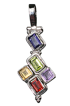 SKU 10137 - a Multi-stone pendants Jewelry Design image