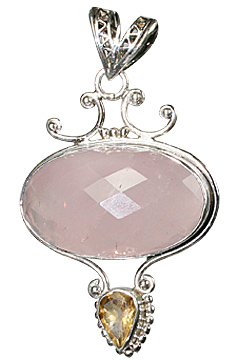 SKU 10189 - a Rose quartz pendants Jewelry Design image
