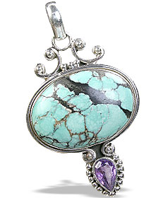 SKU 10206 - a Turquoise pendants Jewelry Design image