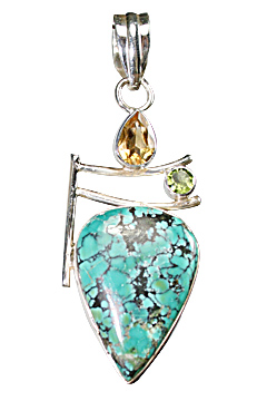 SKU 10214 - a Turquoise pendants Jewelry Design image