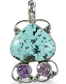 SKU 10258 - a Turquoise pendants Jewelry Design image