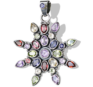 SKU 1046 - a Multi-stone Pendants Jewelry Design image