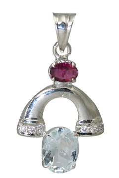 SKU 10490 - a Aquamarine pendants Jewelry Design image