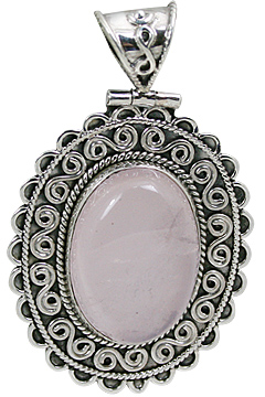SKU 10660 - a Rose quartz pendants Jewelry Design image