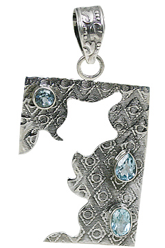 SKU 10663 - a Blue Topaz pendants Jewelry Design image