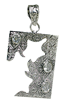 SKU 10686 - a White topaz pendants Jewelry Design image
