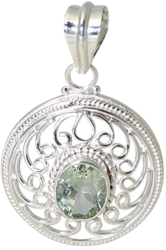 SKU 10711 - a Green Amethyst pendants Jewelry Design image