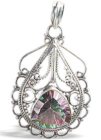 SKU 10824 - a mystic quartz pendants Jewelry Design image