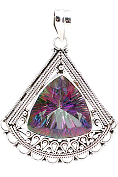 SKU 10825 - a mystic quartz pendants Jewelry Design image