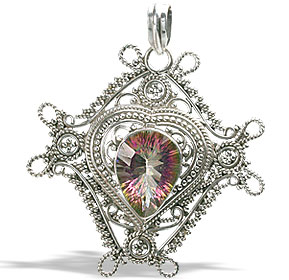 SKU 10827 - a mystic quartz pendants Jewelry Design image