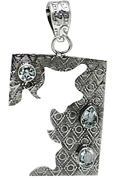 SKU 10868 - a Aquamarine pendants Jewelry Design image