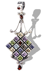 SKU 1120 - a Multi-stone Pendants Jewelry Design image