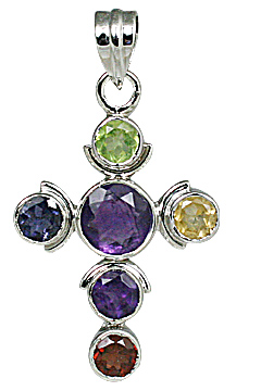 SKU 11275 - a Multi-stone pendants Jewelry Design image