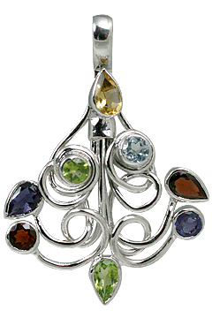 SKU 11305 - a Multi-stone pendants Jewelry Design image
