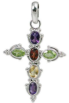 SKU 11310 - a Multi-stone pendants Jewelry Design image
