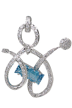 SKU 11551 - a Blue Topaz pendants Jewelry Design image