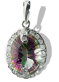 SKU 12052 - a mystic quartz pendants Jewelry Design image