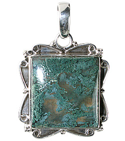 SKU 12087 - a Moss agate pendants Jewelry Design image