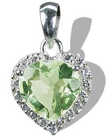 SKU 12159 - a Green Amethyst pendants Jewelry Design image