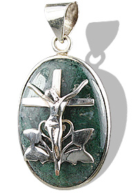 SKU 12264 - a Moss agate pendants Jewelry Design image