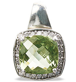 SKU 12958 - a Green Amethyst pendants Jewelry Design image
