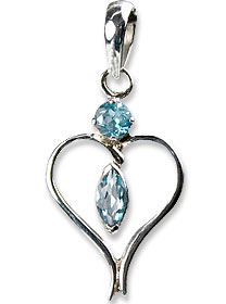 SKU 13764 - a Blue topaz pendants Jewelry Design image