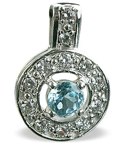 SKU 14566 - a Blue topaz pendants Jewelry Design image
