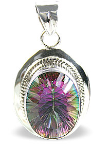 SKU 14574 - a mystic quartz pendants Jewelry Design image