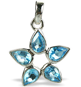 SKU 14724 - a Blue topaz pendants Jewelry Design image