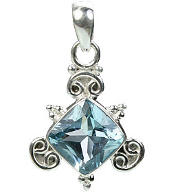 SKU 15428 - a Blue topaz pendants Jewelry Design image