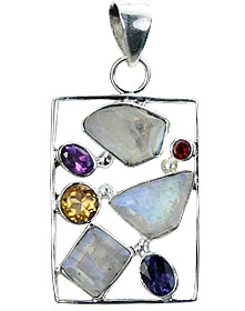 SKU 15429 - a Multi-stone pendants Jewelry Design image