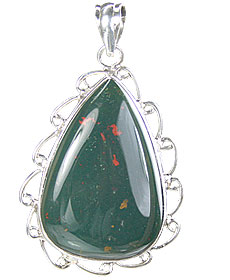 SKU 15673 - a Bloodstone pendants Jewelry Design image