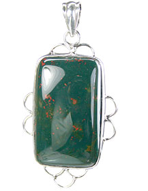 SKU 15675 - a Bloodstone pendants Jewelry Design image