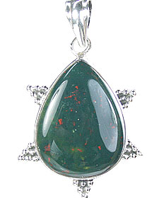 SKU 15676 - a Bloodstone pendants Jewelry Design image