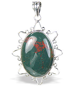 SKU 15677 - a Bloodstone pendants Jewelry Design image