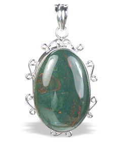 SKU 15682 - a Bloodstone pendants Jewelry Design image