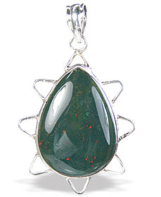 SKU 15687 - a Bloodstone pendants Jewelry Design image