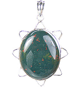 SKU 15690 - a Bloodstone pendants Jewelry Design image