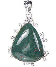 SKU 15695 - a Bloodstone pendants Jewelry Design image