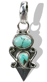 SKU 1596 - a Turquoise Pendants Jewelry Design image