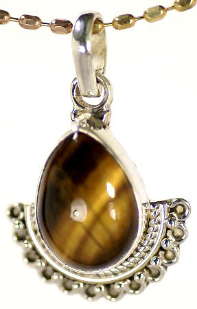 SKU 17145 - a Tiger eye Pendants Jewelry Design image