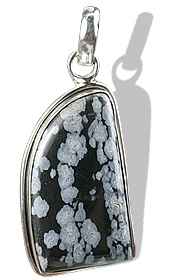 SKU 1723 - a Obsidian Pendants Jewelry Design image